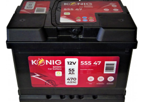 Akumulátory - Akumulátor König Basic 12V/55Ah 470A 242x175x175 K55547
