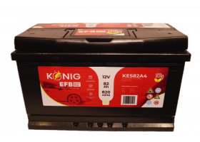 Akumulátory - Akumulátor König EFB 12V/82Ah 820A 315x175x190 KE582A4 P+