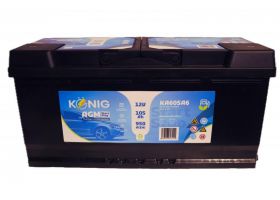 Akumulátory - Akumulátor König AGM 12V/105Ah 950A 394x175x190 KA605A6 P+