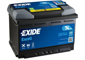 Akumulátory - EXIDE EXCELL EB740 12V 74Ah 680A