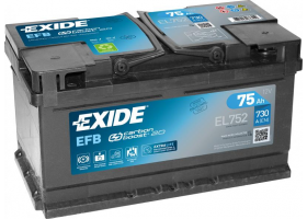 Autobatérie - EXIDE EFB EL752 12V 75Ah 730A