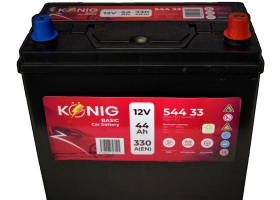 Autobatérie - Akumulátor König Basic 12V/44Ah 330A 237x135x225