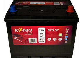 Autobatérie - Akumulátor König Basic 12V/70Ah 570A 261x175x225